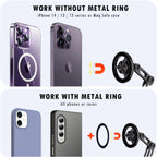 Jemey Universal 360° Pro - 2025 New Magnetic Suction Car Phone Holder, Hands Free Automobile Mounts Cell Phone Holder with Metal Ring, Adjustable Cell Phone Mount for All Mobile Phones