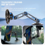 Jemey Universal 360° Pro - 2025 New Magnetic Suction Car Phone Holder, Hands Free Automobile Mounts Cell Phone Holder with Metal Ring, Adjustable Cell Phone Mount for All Mobile Phones